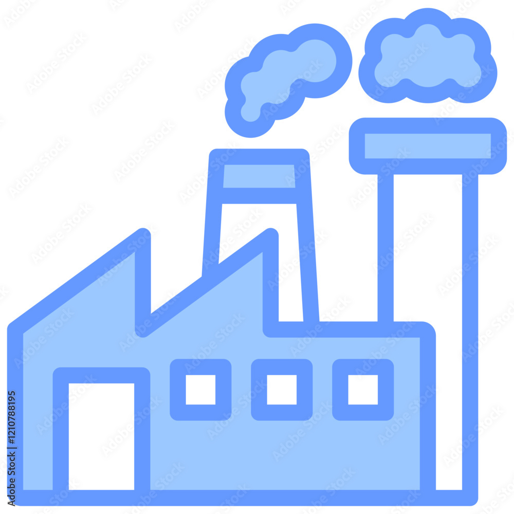 Industrial Property Blue Icon Industrial Property Blue Icon