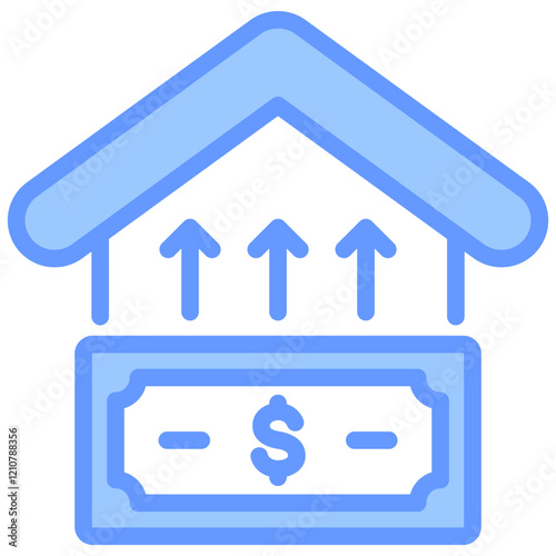 Housing Bubble Blue Icon