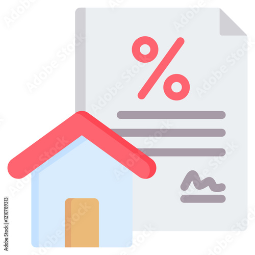 Mortgage Flat Icon