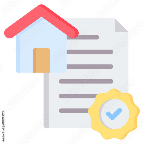 Title Deed Flat Icon