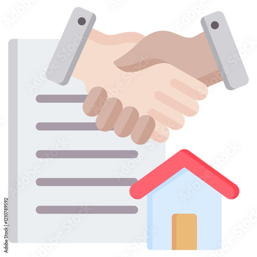 Deed Of Sale Flat Icon