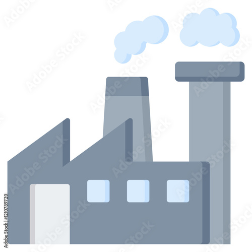 Industrial Property Flat Icon