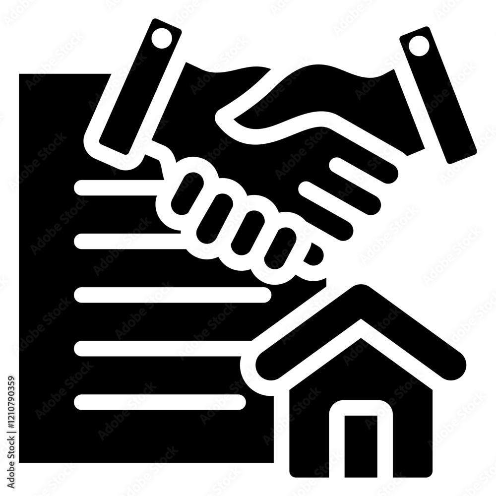 Deed Of Sale Glyph Icon Deed Of Sale Glyph Icon
