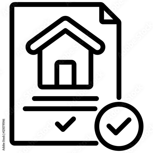 Building Permit Outline Icon