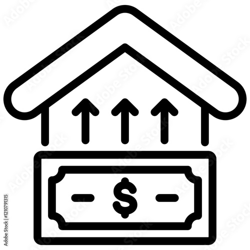 Housing Bubble Outline Icon