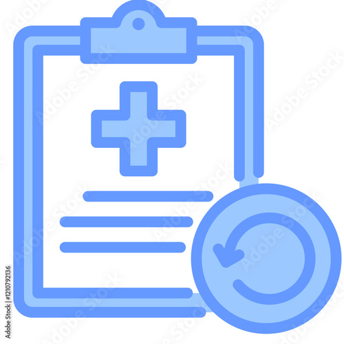 Medical Record Blue Icon