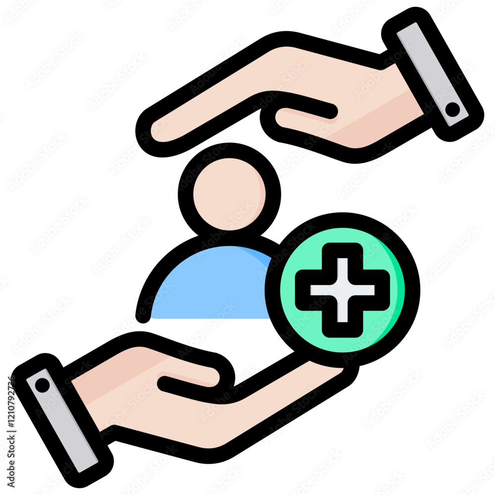 Patient Safety Outline Color Icon Patient Safety Outline Color Icon