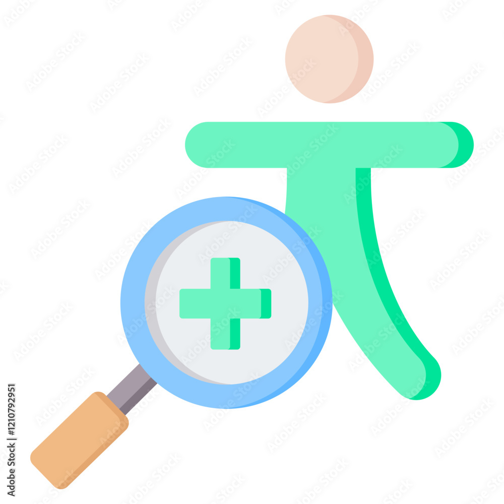 Fototapeta premium Symptom Tracking Flat Icon