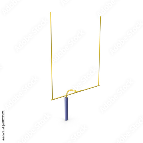 3d Isolated Football Field Goal Post