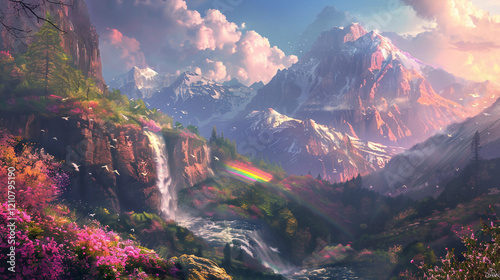 Tales of a Fantasy World with Rainbow Waters