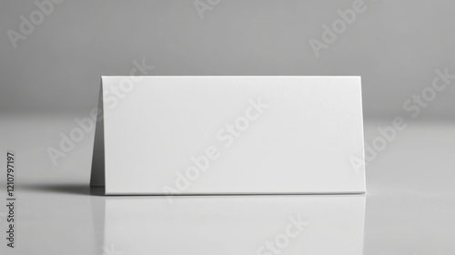 Blank White Table Place Card Mockup - Minimalist Design for Branding