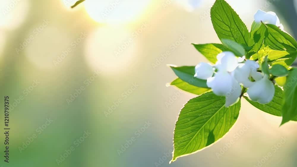 sophisticated springtime photo slideshow featuring soft transitions between floral images highlighting blooming lilacs and the first tender buds appearing on the trees