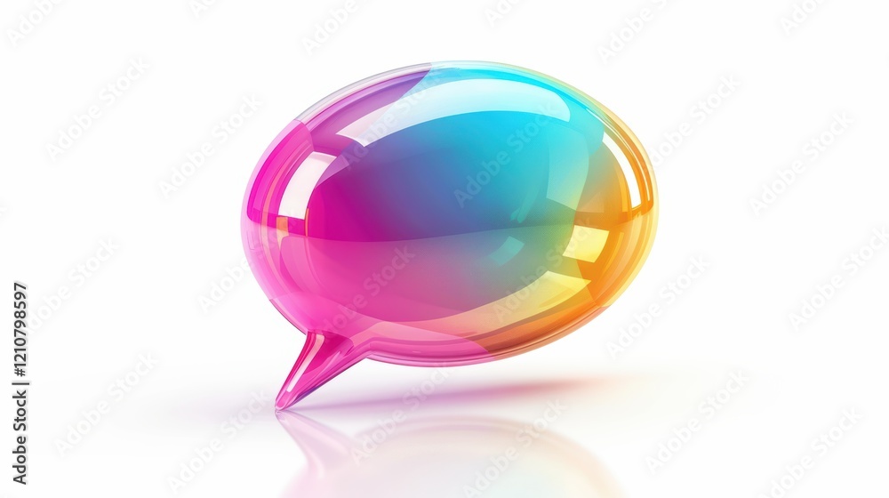 Rainbow Gradient Speech Bubble for Diversity and Inclusive Branding Design Rainbow Gradient Speech Bubble for Diversity and Inclusive Branding Design