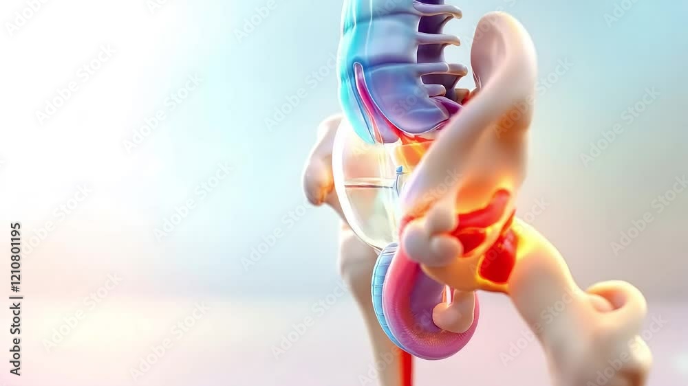 Human Anatomy Pelvis and Male Reproductive Organs 3D Model