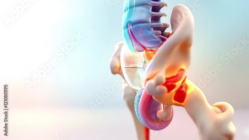 Human Anatomy Pelvis and Male Reproductive Organs 3D Model