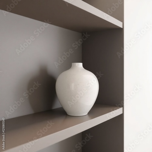 Lit shelf, decor vase.