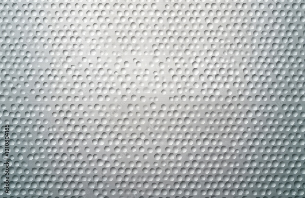 Abstract seamless pattern of perforated metal grid. Light gray circular holes create texture. Modern design suitable for wallpaper background. Metal texture with rounded holes in organized grid. Abstract seamless pattern of perforated metal grid. Light gray circular holes create texture. Modern design suitable for wallpaper background. Metal texture with rounded holes in organized grid.