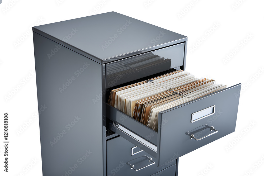 A 3D rendering of a cabinet isolated on white background PNG used for office work A 3D rendering of a cabinet isolated on white background PNG used for office work