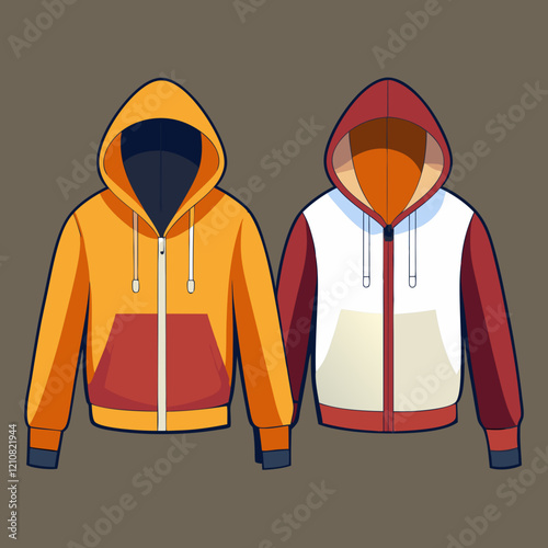 Vector illustration of a man wearing a white shirt and cap with a casual fashion design