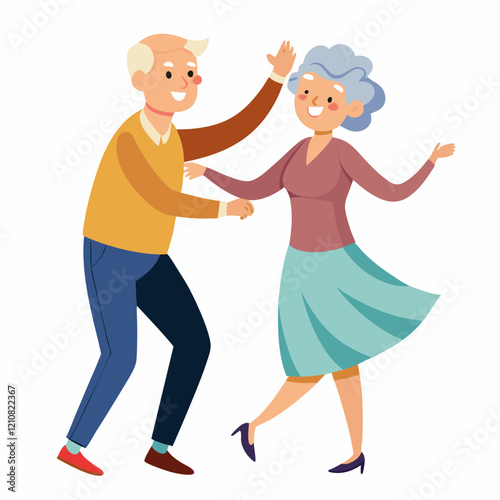 old couple dancing