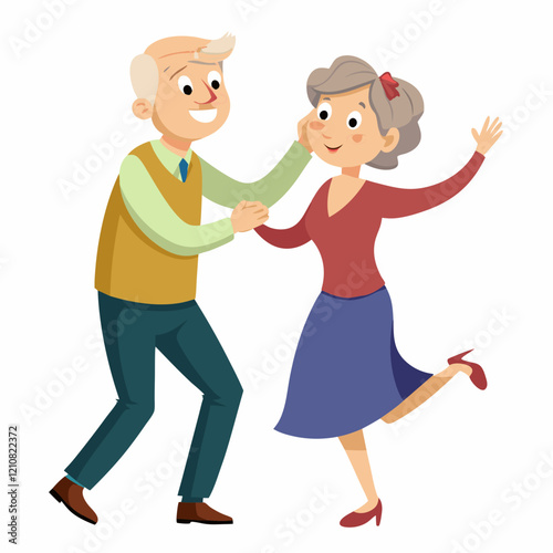 old couple dancing