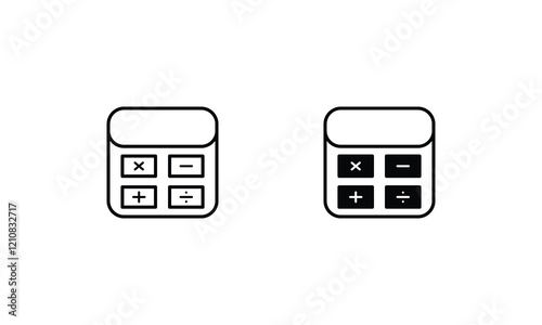 Mathematics icons set vector stock illustration