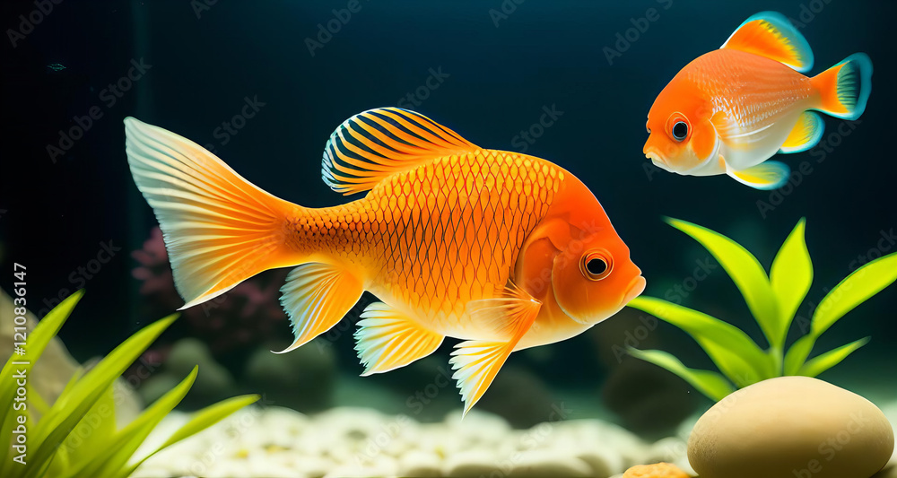 Fototapeta premium goldfish in aquarium