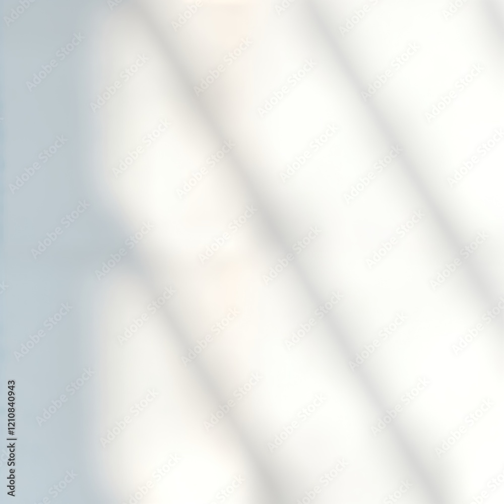 Abstract graphic design illustration. Soft blended shadows create subtle overlay effect. Light grey shadows. Blank space template with rounded edges. Realistic soft gradient effect on empty