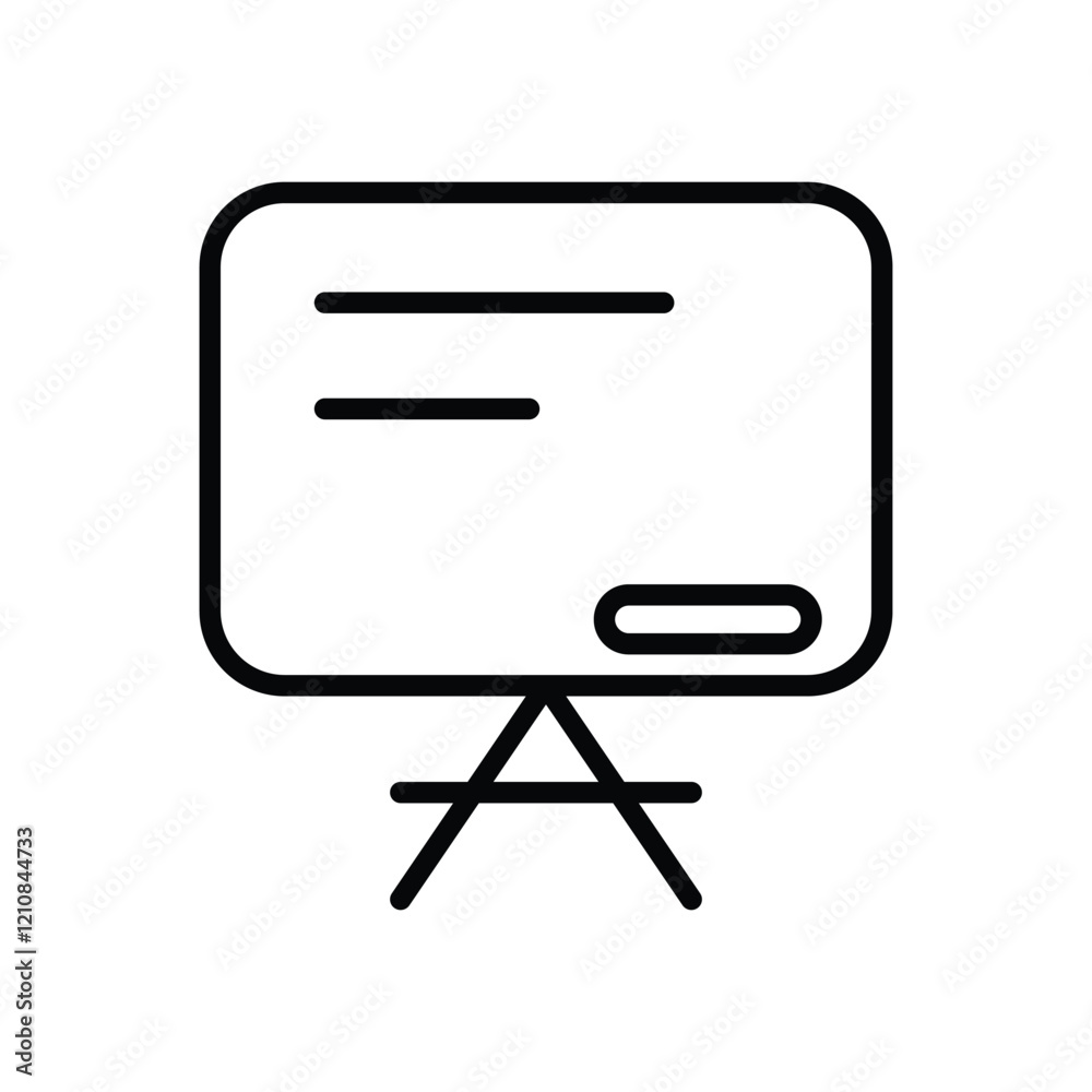 White Board icon education vector White Board icon education vector