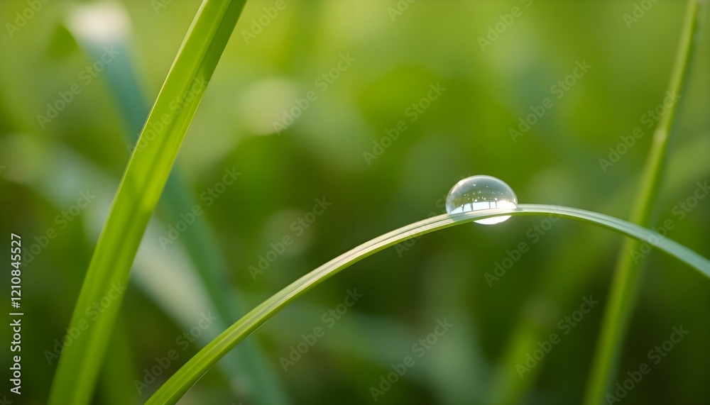 a drop of water sitting on top of a blade of grass a drop of water sitting on top of a blade of grass