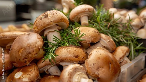 Organic Cremini Mushrooms Fresh Harvest are perfect for vegetarian dishes, packed with wholesome goodness photo