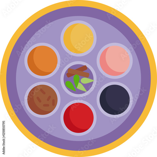 Aromatic Blends: A symbol of the diverse and fragrant spices that are essential in crafting the distinct taste of traditional Hindu dishes.