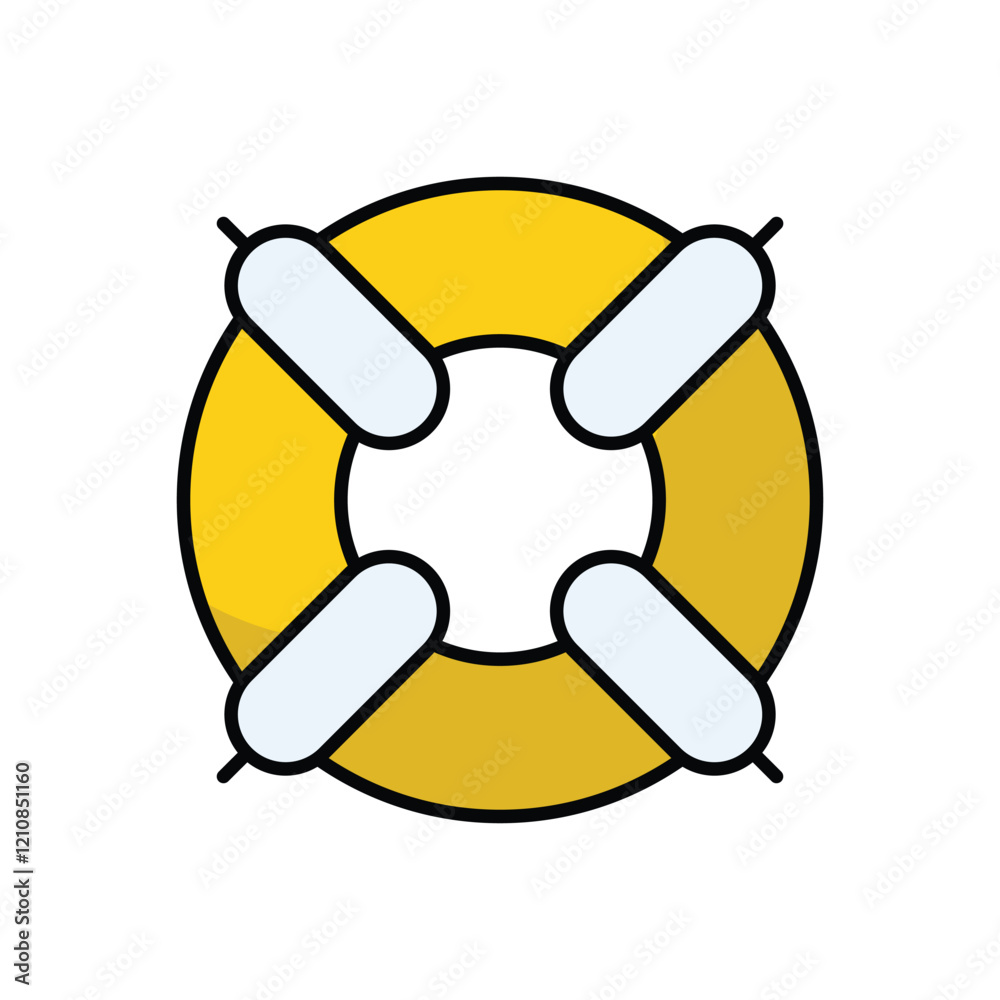 Naklejka premium Lifebouy vector icon