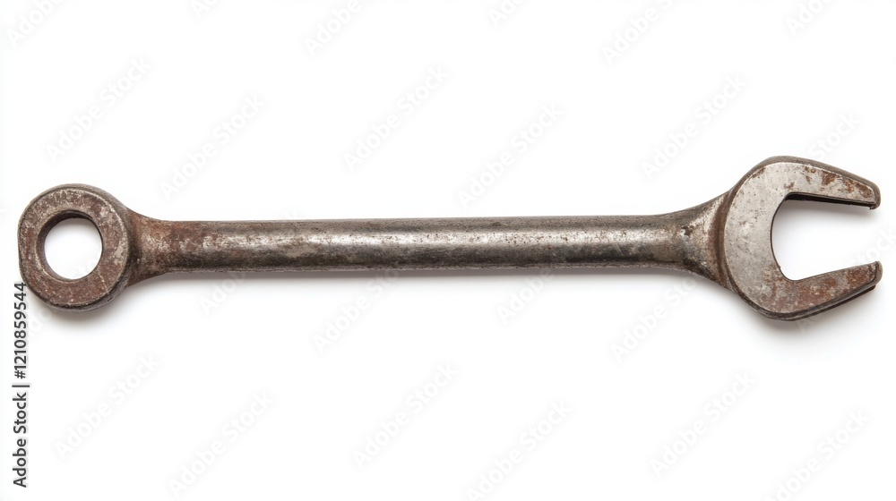 Rusty wrench isolated on white background. Rusty wrench isolated on white background.