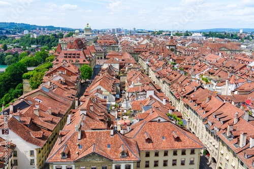 Discover the enchanting streets of Bern, Switzerland, where medieval architecture meets modern vibrancy. Stroll past the Zytglogge clock tower and admire the picturesque old town s beauty. photo