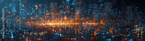 Wallpaper Mural Futuristic Holographic Neon Grid with Vibrant 80s Style and Glowing Rainbow Light Effects Torontodigital.ca