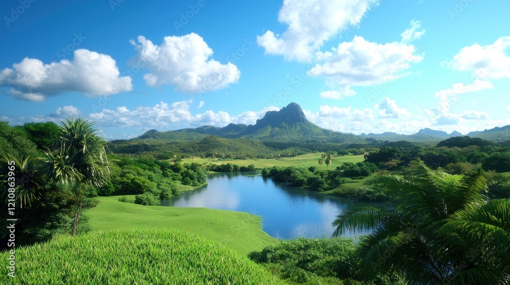 Fototapeta premium Tranquil Tropical Landscape