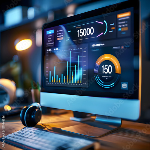 Demonstration of High-Speed 600 MB Internet Connection via Speed Test Results photo