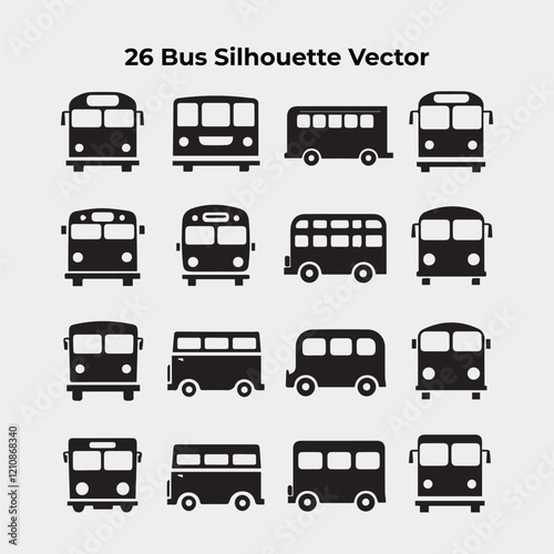 set of Bus icons