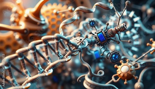 Nanobots Engineering DNA Strands photo