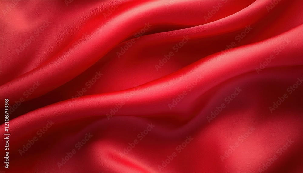 Red Silk Fabric Abstract Background with Smooth Wavy Texture Red Silk Fabric Abstract Background with Smooth Wavy Texture