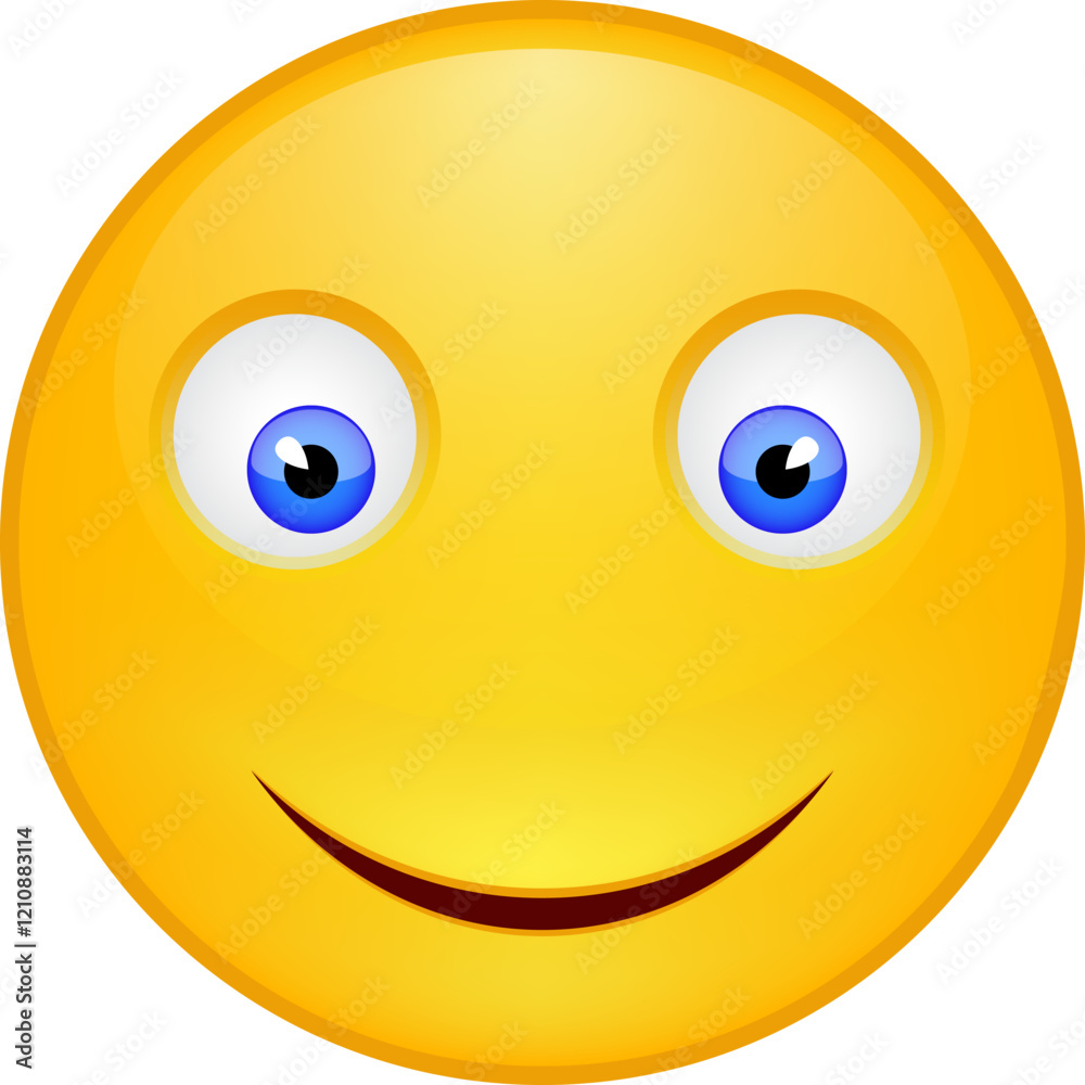 Vector illustration of a yellow smiley face