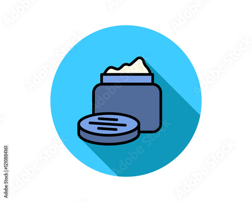 Beauty, Body Care and Cosmetics. Vector Linear Flat Icons and Design Elements