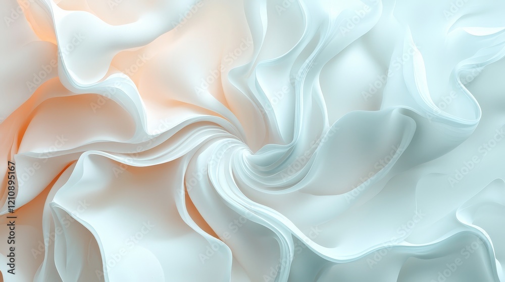 Obraz premium Gradient-based abstract composition in soft neutral hues, emphasizing light-to-dark transitions with a dreamy, ethereal quality