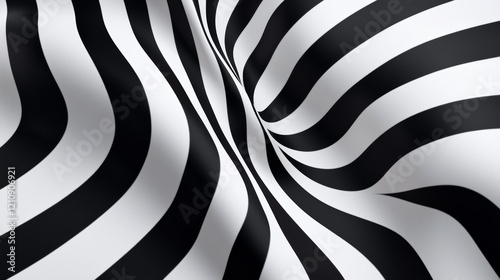 Wallpaper Mural Blurry monochrome zebra stripes swirling in continuous seamless loops, creating a textured abstract feel with soft gradients Torontodigital.ca