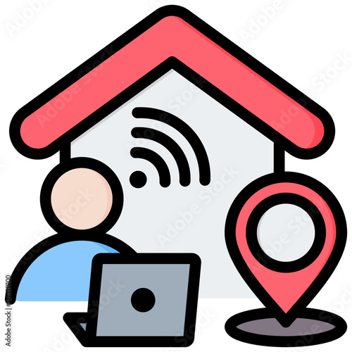 Remote Position Outline Color Icon
