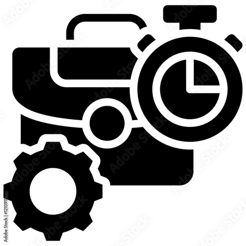 Part Time Glyph Icon