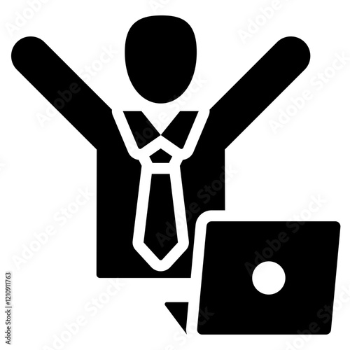 Self Employed Glyph Icon