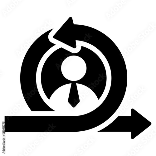 Agile Workforce Glyph Icon