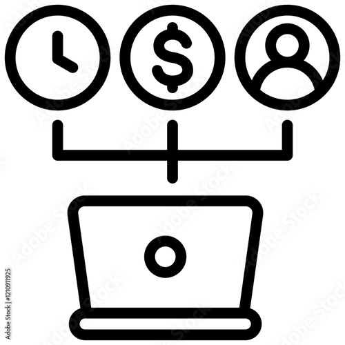 Gig Economy Outline Icon